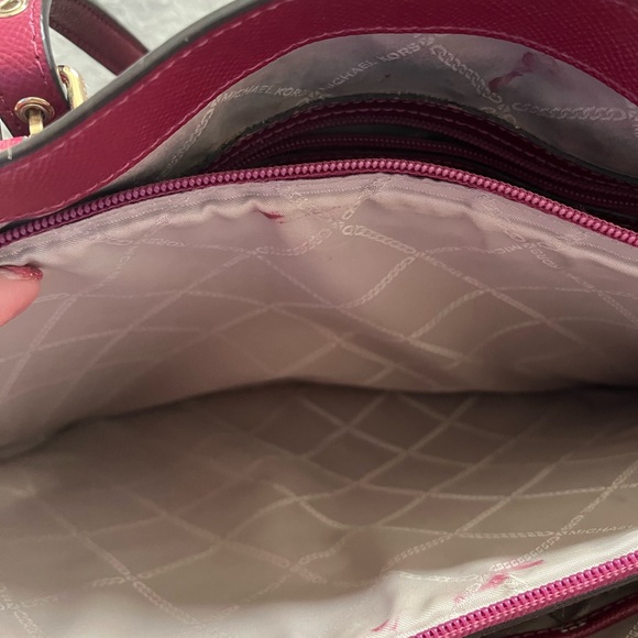 Michael Kors Burgundy/Brown Tote Bag - Picture 9 of 11